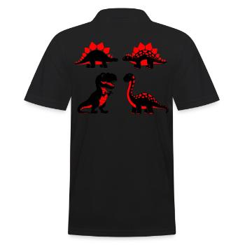 Bébés dinosaures contrastés - Polo Homme - noir - Dos - Kai (181cm)