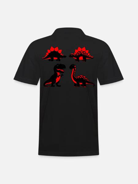 Contrasting baby dinosaurs - Men's Polo Shirt - black