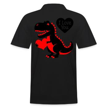 Baby-t-rex à contraste élevé - Polo Homme - noir - Dos - Kai (181cm)