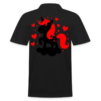 Bébé licorne contrastée - Polo Homme - noir - Dos - Kai (181cm)