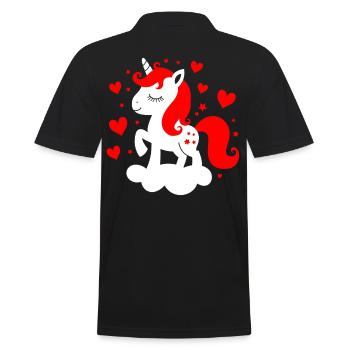 Bébé licorne contrastée - Polo Homme - noir - Dos - Kai (181cm)