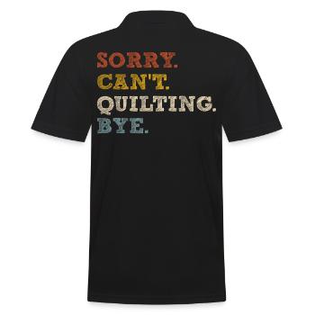 Quilting Quilter Quilt Seamstress Sewing - Men's Polo Shirt - black - Back - Kai (181cm)