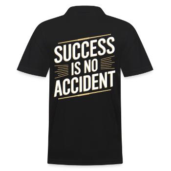 Success is no accident - Men's Polo Shirt - black - Back - Kai (181cm)