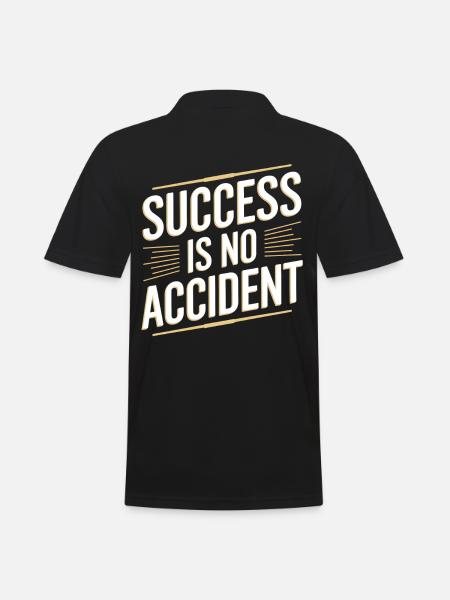 Success is no accident - Men's Polo Shirt - black