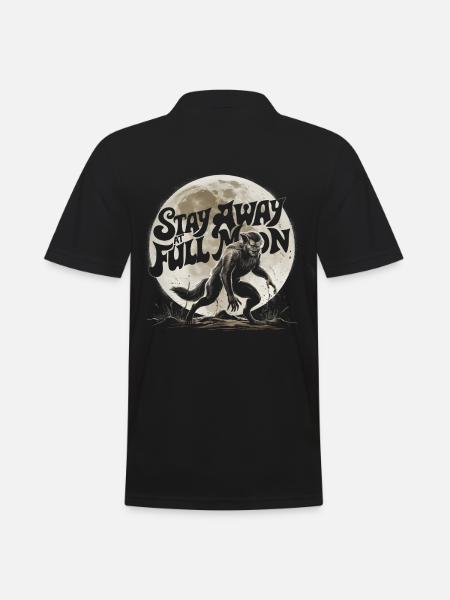 Werwolf Bleib bei Vollmond fern - Männer Poloshirt - Schwarz