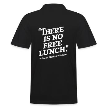 Börsenweisheit Es gibt kein kostenloses Mittagessen - Männer Poloshirt - Schwarz - Hinten - Kai (181cm)