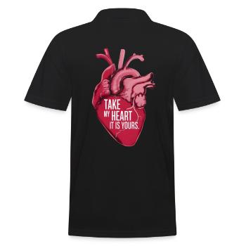 Amour Prends mon cœur, c’est le tien - Polo Homme - noir - Dos - Kai (181cm)