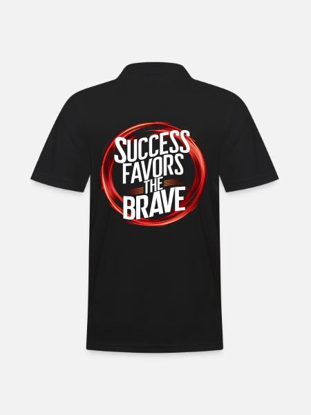 Success favors the brave - Men's Polo Shirt - black