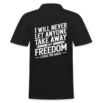 Cyrus I will never let anyone take away my freedom - Men's Polo Shirt - black - Back - Kai (181cm)