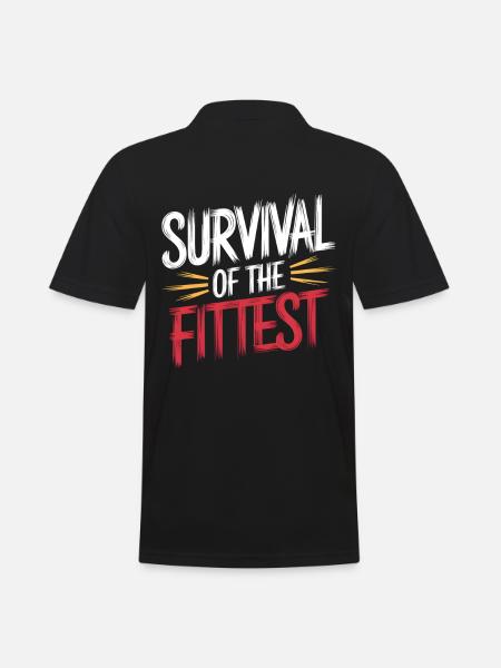 Survival of the fittest - Men's Polo Shirt - black