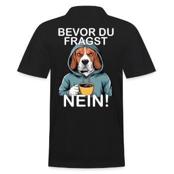 Avant de demander Pas de beagle drôle - Polo Homme - noir - Dos - Kai (181cm)
