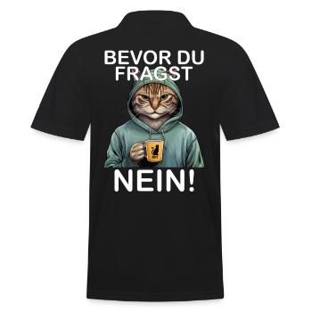Avant de demander à No Funny Cat - Polo Homme - noir - Dos - Kai (181cm)