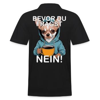 Avant de demander Aucun chihuahua drôle - Polo Homme - noir - Dos - Kai (181cm)