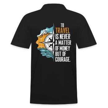Voyager n’est jamais une question d’argent mais de courag - Polo Homme - noir - Dos - Kai (181cm)