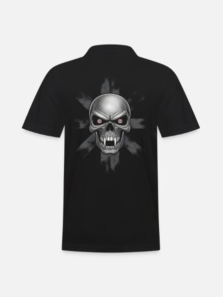 Vampire sinister skull - Men's Polo Shirt - black