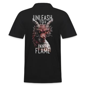Dragon libère votre flamme intérieure - Polo Homme - noir - Dos - Kai (181cm)
