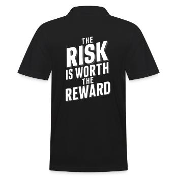 The risk is worth the reward - Men's Polo Shirt - black - Back - Kai (181cm)