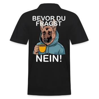 Avant de demander Aucun allemand drôle - Polo Homme - noir - Dos - Kai (181cm)