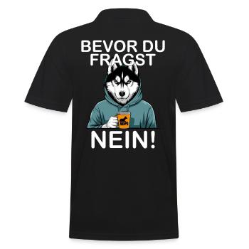 Avant de demander à No Funny Husky - Polo Homme - noir - Dos - Kai (181cm)