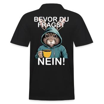 Avant de demander à No Funny Rabbit Bunny - Polo Homme - noir - Dos - Kai (181cm)