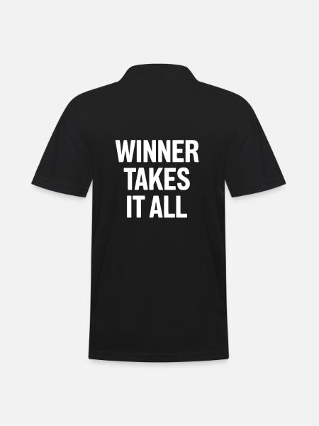 Winner takes it all - Men's Polo Shirt - black