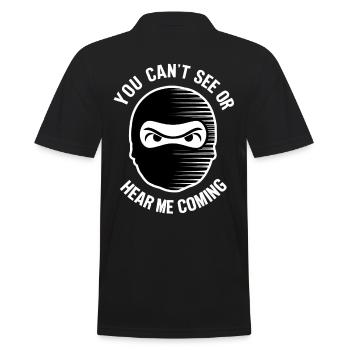 Ninja, tu ne peux pas me voir ou m’entendre venir - Polo Homme - noir - Dos - Kai (181cm)