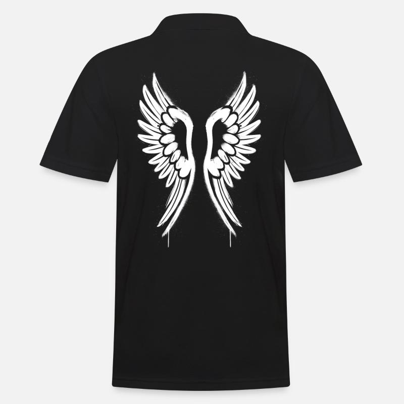 Engelsflügel Engelsflügel - Männer Poloshirt - Schwarz