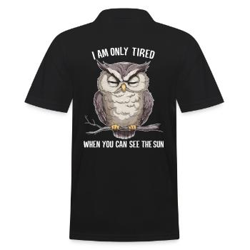 Night Owl Je ne suis fatigué que quand tu peux voir le soleil - Polo Homme - noir - Dos - Kai (181cm)