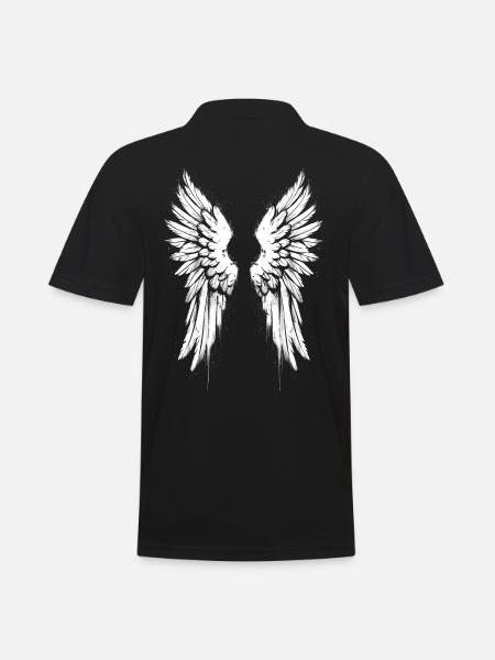 Engelsflügel Engelsflügel - Männer Poloshirt - Schwarz