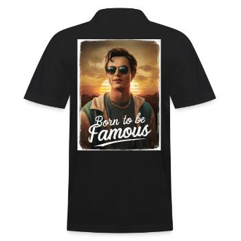 Born to be famous boy Sunrise cool Sunglasses - Men's Polo Shirt - black - Back - Kai (181cm)