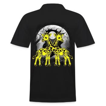 mystisch Giraffe Giraffen Kind Kinder Baby - Männer Poloshirt - Schwarz - Hinten - Kai (181cm)