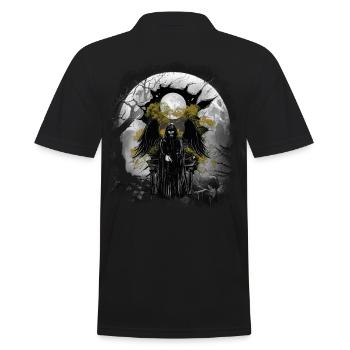 mystical halloween ghost ghost ghost - Men's Polo Shirt - black - Back - Kai (181cm)