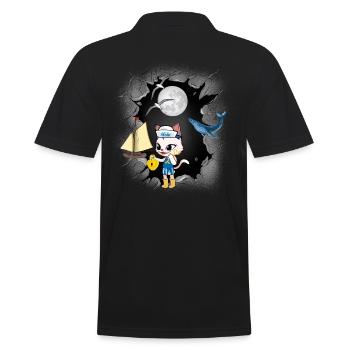 Maritime Cat Cats Enfants Enfant Bateau Marin - Polo Homme - noir - Dos - Kai (181cm)