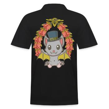 Halloween Bat Bats Kids Child - Men's Polo Shirt - black - Back - Kai (181cm)