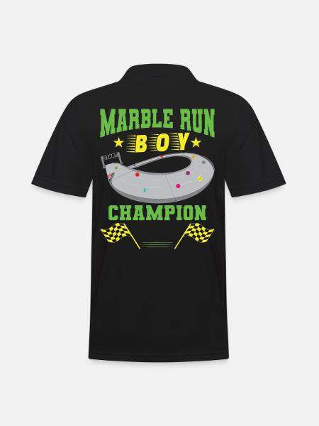 MARBLE RUN BOY - Men's Polo Shirt - black