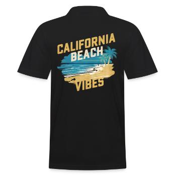 Ambiance de la plage californienne - Polo Homme - noir - Dos - Kai (181cm)