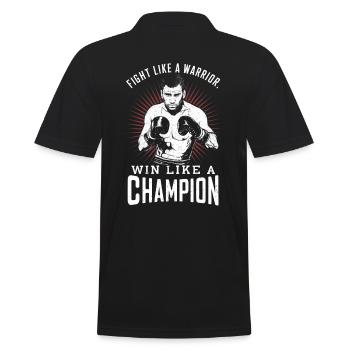 Boxeur : se battre comme un guerrier, gagner comme un champion - Polo Homme - noir - Dos - Kai (181cm)