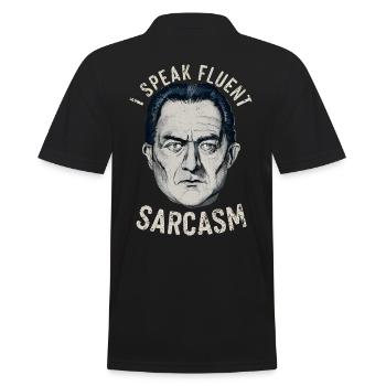 Je parle couramment le sarcasme - Polo Homme - noir - Dos - Kai (181cm)