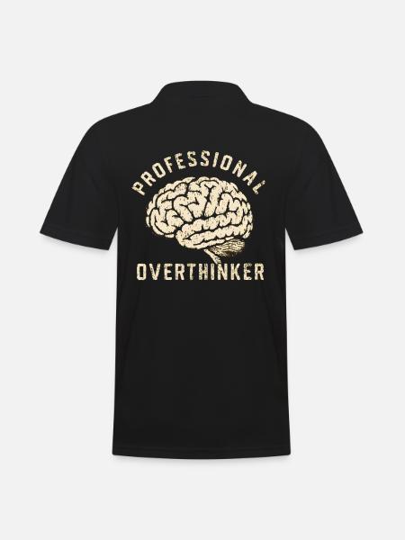 Professional overthinker - Men's Polo Shirt - black