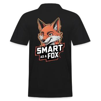 Smart as a fox - Men's Polo Shirt - black - Back - Kai (181cm)