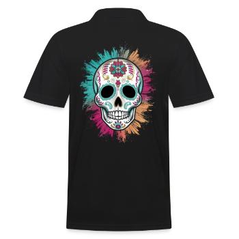 Le Jour des morts / Dia de los muertos / Crâne de sucre - Polo Homme - noir - Dos - Kai (181cm)