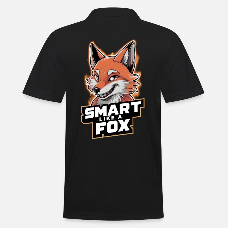 Schlau wie ein Fuchs - Männer Poloshirt - Schwarz