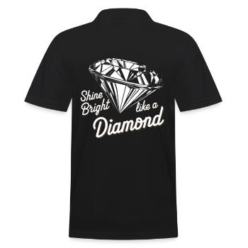 Glänzen Sie hell wie ein Diamant - Männer Poloshirt - Schwarz - Hinten - Kai (181cm)