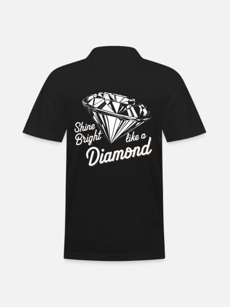 Shine bright like a diamond - Men's Polo Shirt - black