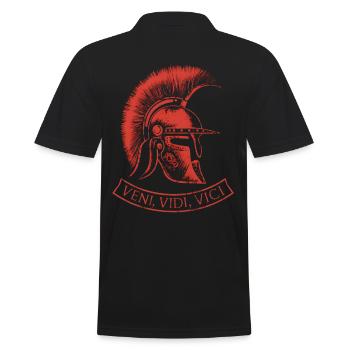 VENI VIDI VICI Jules César casque rouge - Polo Homme - noir - Dos - Kai (181cm)