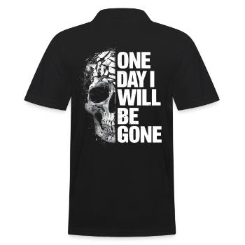 Skull one day I will be gone - Men's Polo Shirt - black - Back - Kai (181cm)