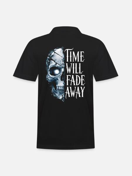 Skull time will fade away - Men's Polo Shirt - black