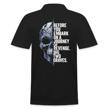 Skull before you embark on a journey of revenge - Men's Polo Shirt - black - Back - Kai (181cm)