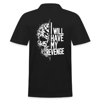 Skull I will have my revenge - Men's Polo Shirt - black - Back - Kai (181cm)