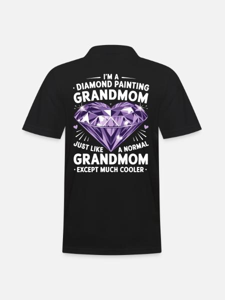 Painting Diamonds Diamond Painting Art - Men's Polo Shirt - black